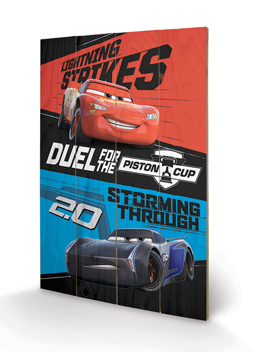 Poster su legno Cars 3 - Duel For The Piston Cup