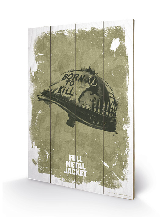 Bild auf Holz Full Metal Jacket - Helmet