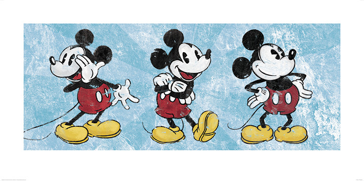 Imprimare de artă Mickey Mouse - Squeaky Chic Triptych