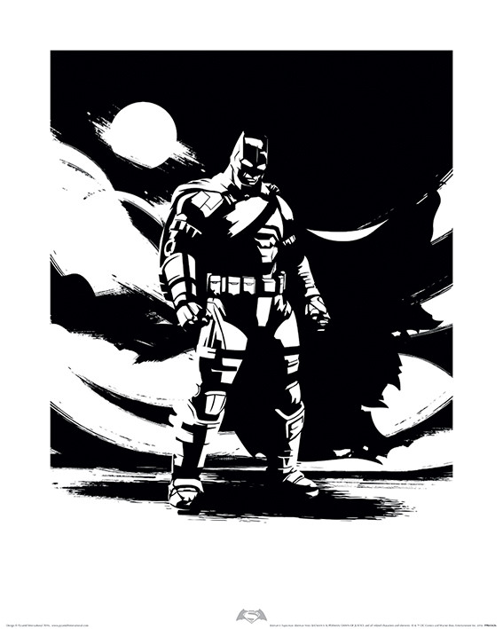 Umělecký tisk Batman V Superman - Batman Noir