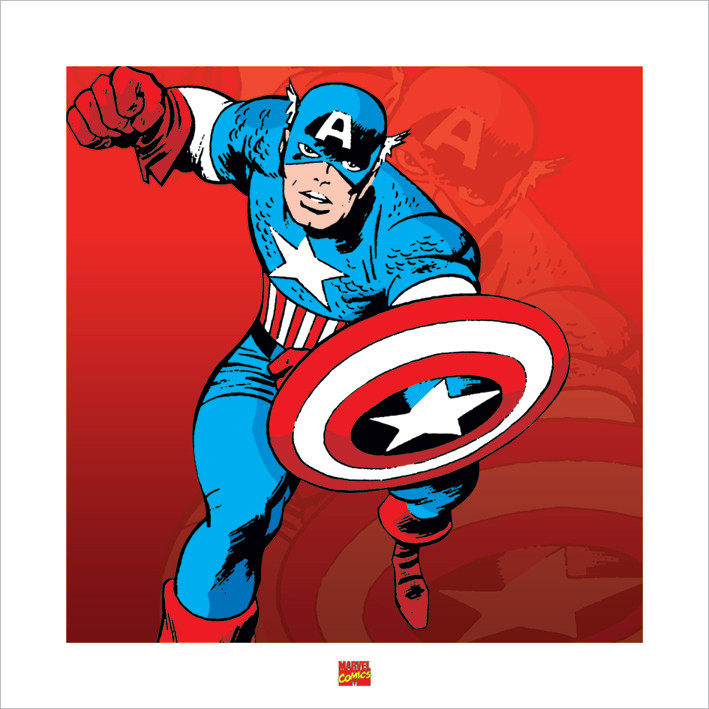 Art Print Captain America - Marvel Comics