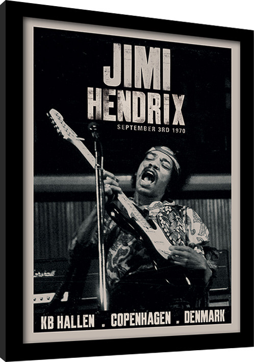 Ingelijste poster Jimi Hendrix - Copenhagen