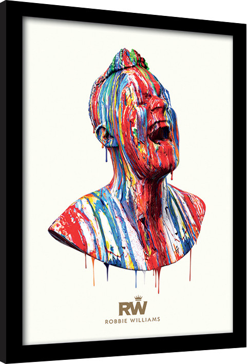 Gerahmte Poster Robbie Williams - Paint Head