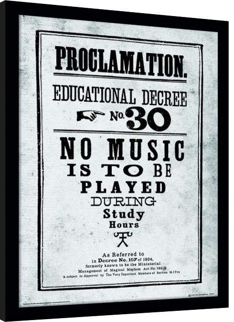 Poster enmarcado Harry Potter - Proclamation
