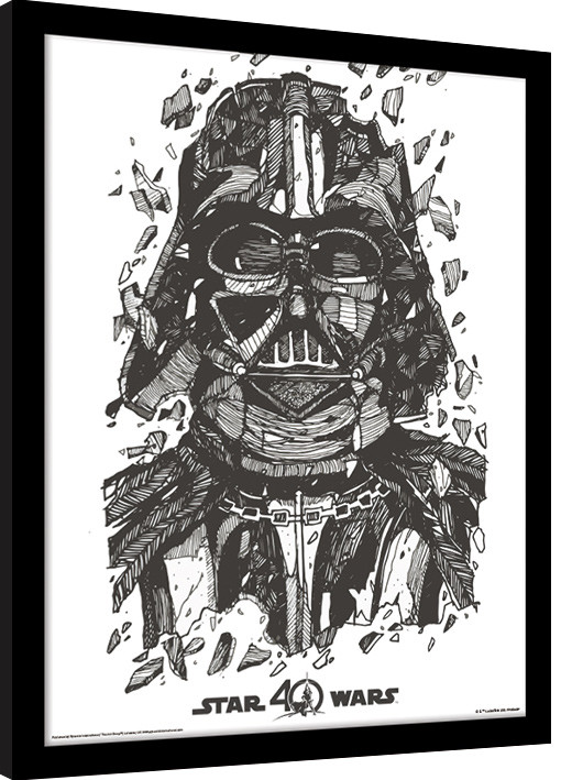 Gerahmte Poster Star Wars 40th Anniversary - Darth Vader