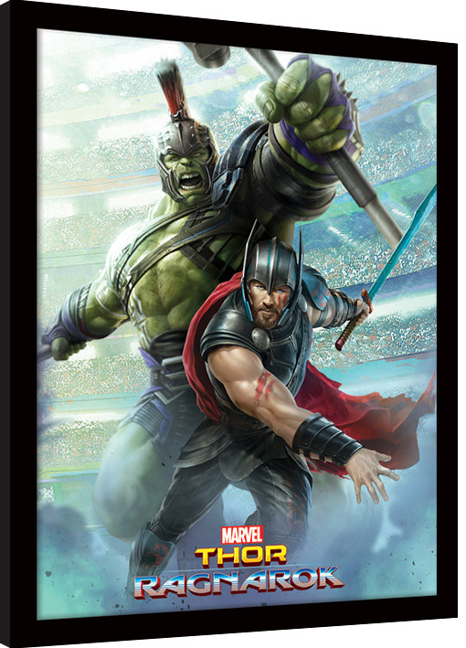 Oprawiony plakat Thor Ragnarok - Thor And Hulk