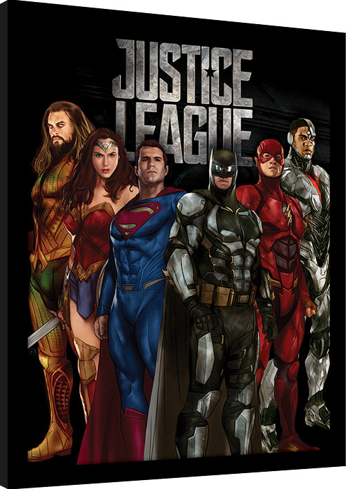 Ingelijste poster Justice League - Stand Tall
