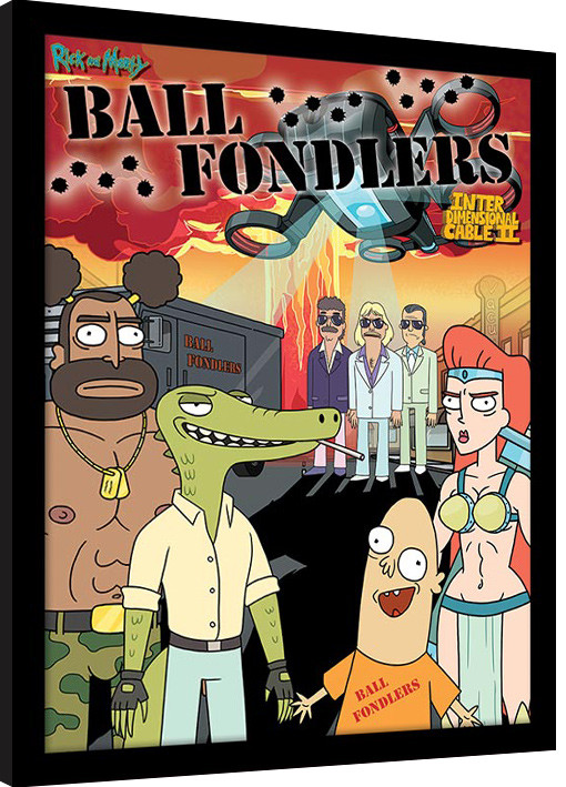 Poster incorniciato Rick and Morty - Ball Fondlers