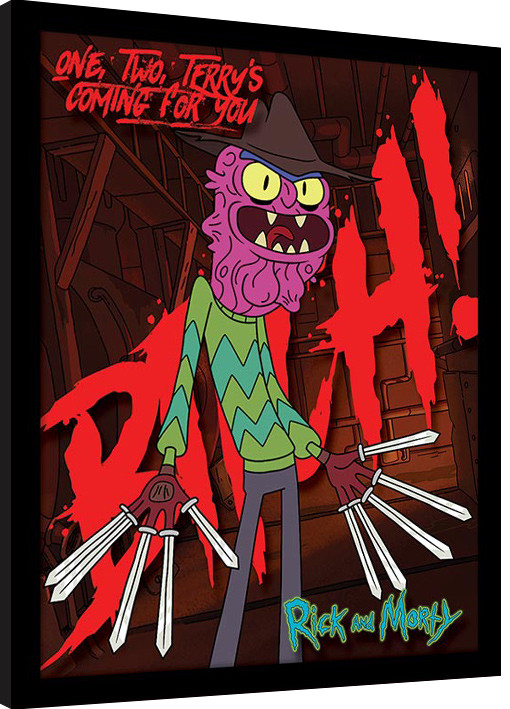 Zarámovaný plagát Rick and Morty - Scary Terry