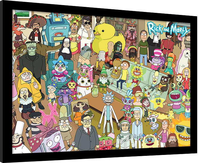 Gerahmte Poster Rick and Morty - Total Rickall