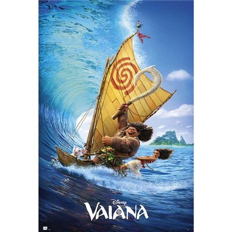 Plakát Disney Vaiana Boat