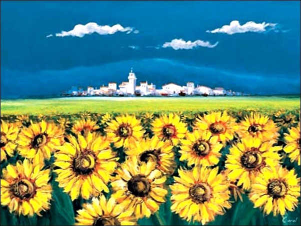 Umělecký tisk Carol - paese dei girasoli