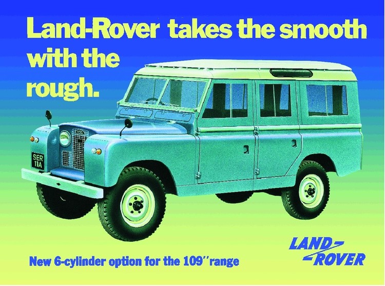 Metallschild Land Rover series 2A