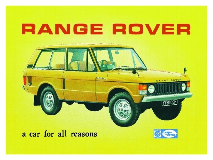 Metallschild RANGE ROVER