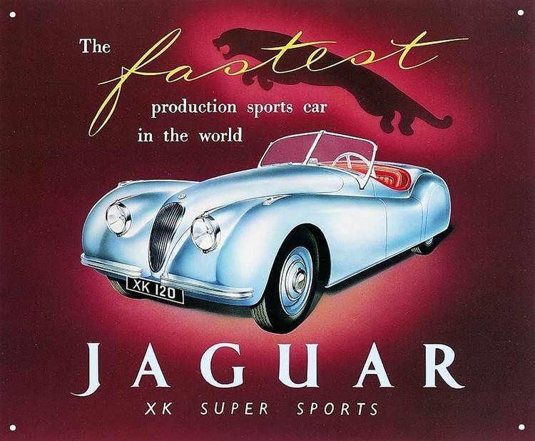 Metallschild JAGUAR XK120