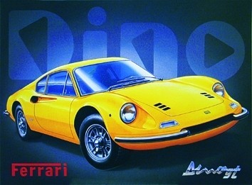 Metallschild FERRARI DINO