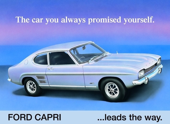 Metallschild FORD CAPRI