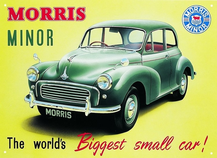 Metallschild Morris minor 1000