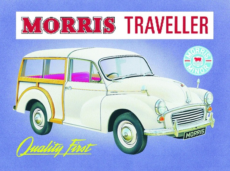 Metallschild Morris traveler