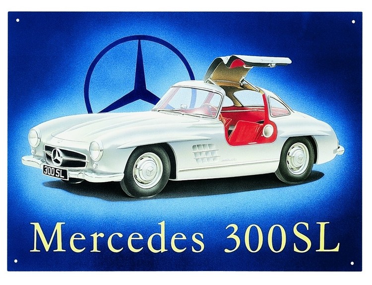 Metallschild MERCEDES 300SL GULLWING