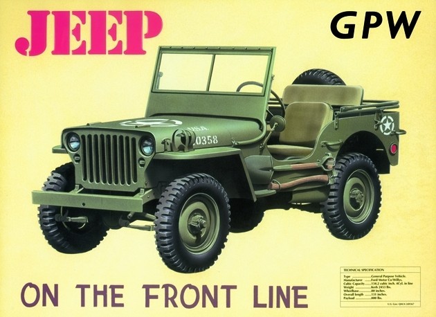 Metallschild JEEP