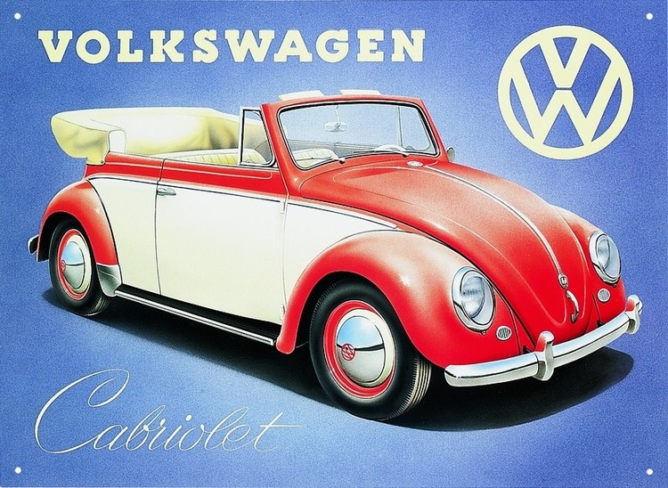 Metallschild VW CABRIOLET
