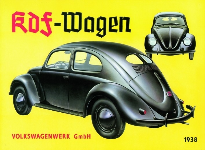 Metallschild KDF VOLKSWAGENWERK 1938