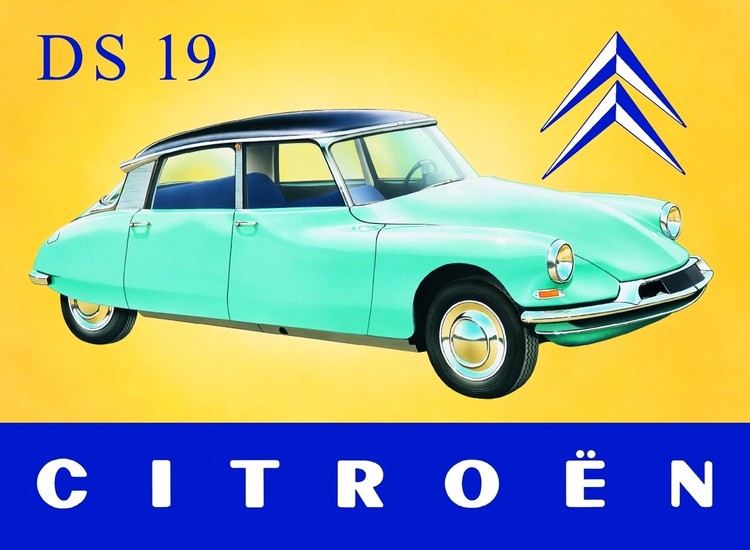Metallschild CITROËN DS