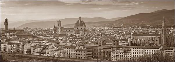 Umělecký tisk firenze Panorama misure e supporti su RICHIESTA