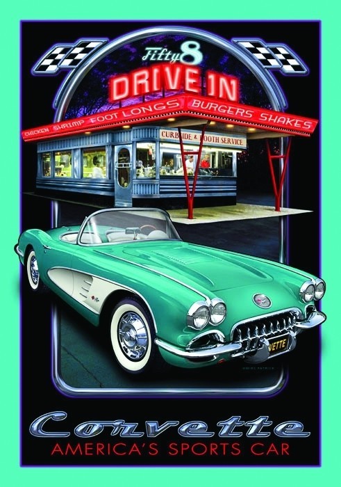 Metallschild CORVETTE DRIVE