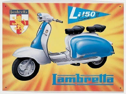 Metallschild LAMBRETTA LI150