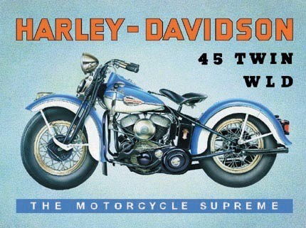 Metallschild HARLEY DAVIDSON - W.L.D.