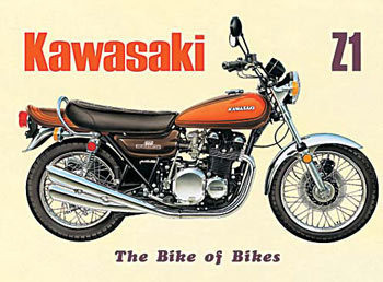 Metallschild KAWASAKI