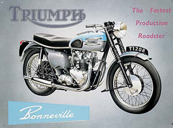 Metallschild TRIUMPH BONNEVILLE