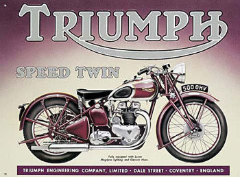 Metallschild TRIUMPH SPEED TWIN