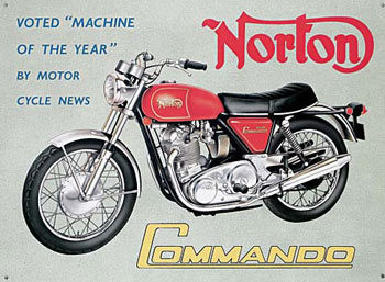 Metalskilt NORTON COMMANDO