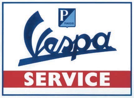 Metallschild VESPA SERVICE