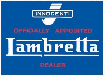 Metallschild LAMBRETTA DEALER