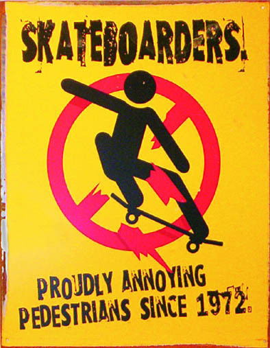 Metallschild SKATEBOARDERS