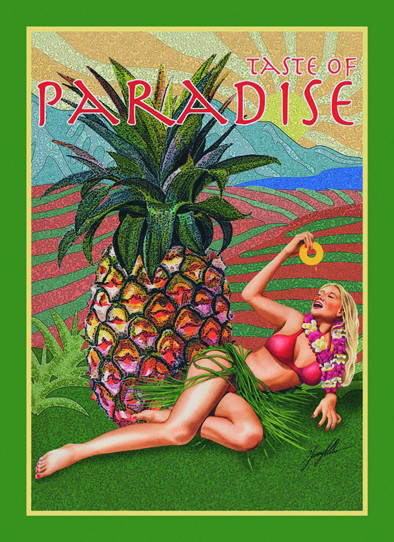 Metallschild TASTE OF PARADISE