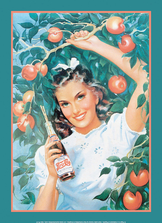 Plechová cedule PEPSI ORCHARD GIRL
