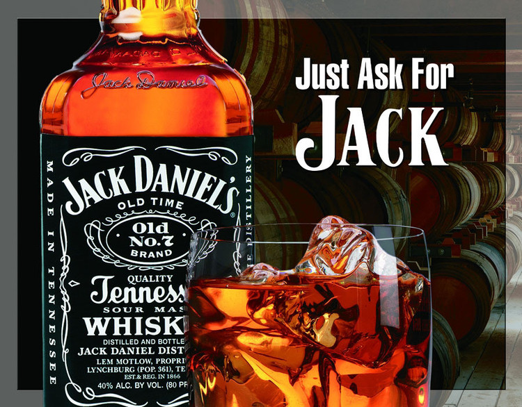 Metallschild JACK DANIEL'S  ASK FOR JACK
