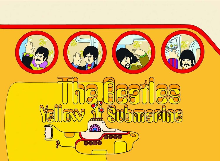 Metallschild YELLOW SUBMARINE