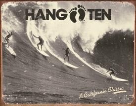Metallschild HANG TEN