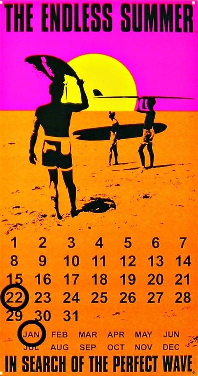 Metallschild ENDLESS SUMMER CALENDAR
