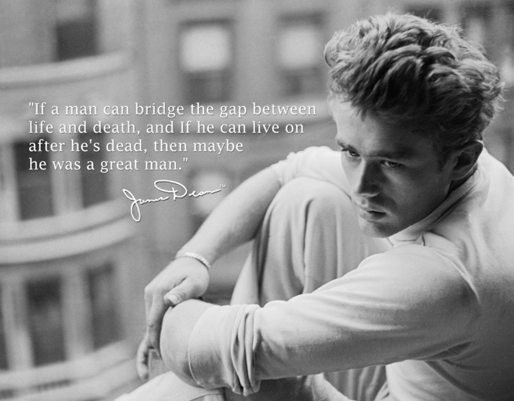 Metallschild JAMES DEAN GREAT MAN