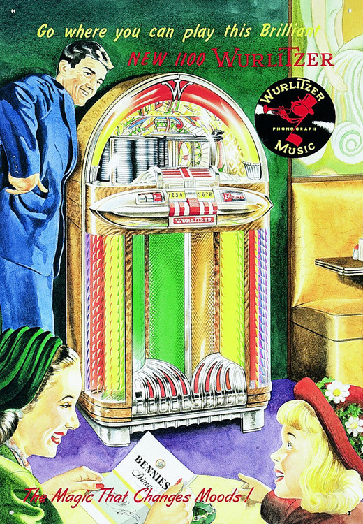 Metallschild WURLITZER 1100