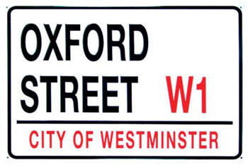 Metallschild OXFORD STREET