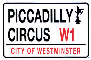 Metallschild PICCADILLY CIRCUS