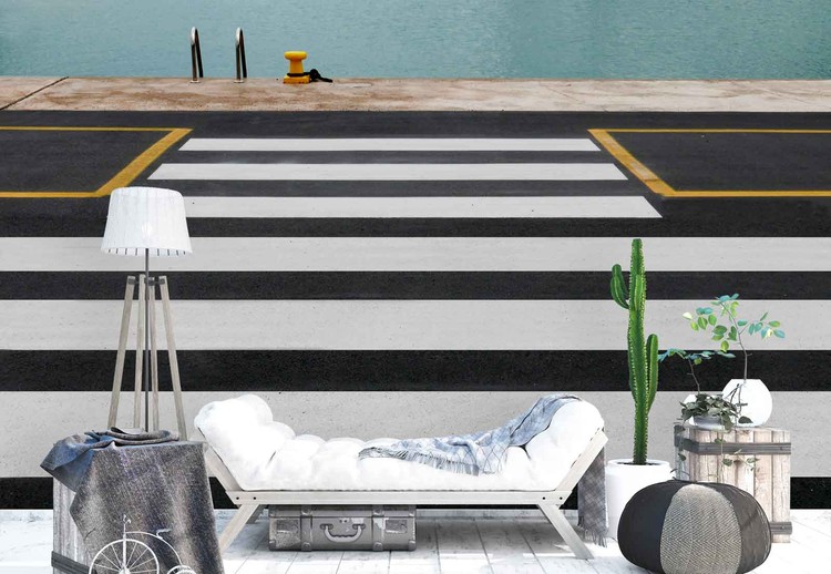 Fototapeta Zebra Crossing To The Sea